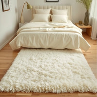 Nordic Style Shaggy Faux Fur Area Rug for Bedroom Living Room