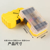 Portable Transparent Plastic Storage Box for Screwdriver Bits and Small Parts