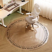 Round PVC Chair Mat for Hard Floors, Soundproof & Waterproof Desk Chair Mat, Floor Protector for Office & Home