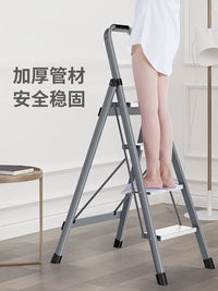 Aluminum Alloy Folding Telescopic Ladder, Multi-functional Thickened Portable Step Ladder for Home and Engineering Use