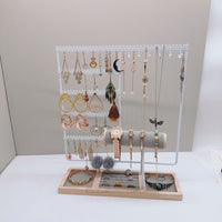 Iron Art Jewelry Display Stand for Earrings, Necklaces, Bracelets, and Rings