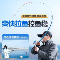 Carbon Fiber Raft Fishing Rod with Soft Tail for Ice Fishing and Shore Casting