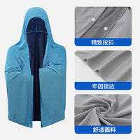 Cooling Sun Protection Hooded Beach Towel Poncho for Outdoor Sports