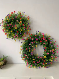 Spring Floral Wreath for Festival Decoration and Garden Hanging