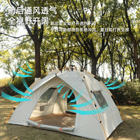 Automatic Pop-Up Camping Tent for 3-4 People with UV Protection, Windproof & Rainproof