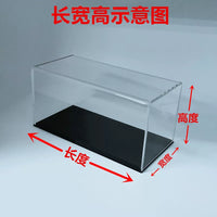 Acrylic Display Case for Action Figures, Model Cars, and Collectibles with Black Base