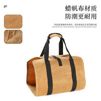 Outdoor Firewood Carrier Bag Large Capacity Portable Canvas Log Tote for Camping