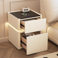 Smart Bedside Table Safe with Wireless Charging, Multifunctional Nightstand Storage Cabinet for Bedroom