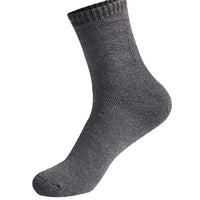 Men's Winter Thermal Mid-Calf Terry Socks - Thickened, Odor-Resistant & Breathable