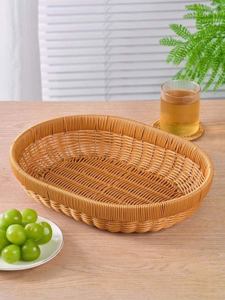 Handwoven Fruit and Snack Basket for Tabletop Storage