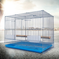 Galvanized Breeding Cage for Parakeets and Small Birds with Nest Box Opening