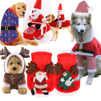 Christmas Reindeer Pet Dog Cat Winter Cotton Vest Coat for Small Medium Large Breeds