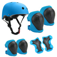 Kids' 7-Piece Roller Skating Scooter Cycling Protective Gear Set with Helmet