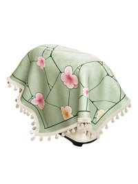 Multi-purpose Dust Cover for Rice Cooker, Blender, Air Fryer, and Speakers - Floral Tassel Velvet