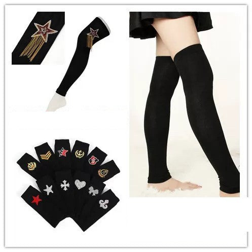 Women's Thin Yoga Stirrup Socks Over-the-Knee for Outdoor Sports Cycling Sun Protection Air Conditioning Room Sleep Warmth