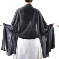 Solid Color Knitted Nylon Stretch Scarf Shawl for Evening Dresses and Parties