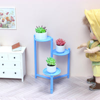 Miniature Dollhouse Flower Rack Shelf for Succulents and Dollhouse Decor