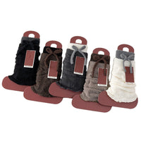 Winter Warm Alpaca-like Plush Boot Cuffs with Bows for Snow Boots