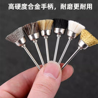 Mini Wire Brush Wheel Set for Rotary Tools, 3mm Shank, Polishing, Rust Removal, Wood Carving
