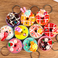 Creative Simulation Donut Keychain Pendant for Bags