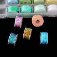 36-Strand Iridescent Gold Thread Set for DIY Hand Weaving and Jewelry Making
