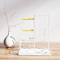 Jewelry Organizer Stand with Key Holder for Earrings, Rings, and Necklaces