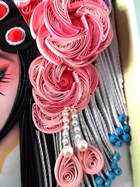 Quilling Art Kit DIY Chinese Opera Style Paper Craft Set with Tools and Frame for Beginners