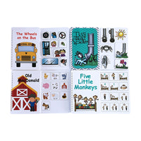Nursery Rhyme Quiet Book Gift Set with Scan-to-Speak Audio for Early English Learning