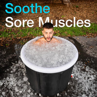 Foldable Ice Bath Tub for Athletes and Home Use, Portable Nylon Thickened Soaking Bathtub
