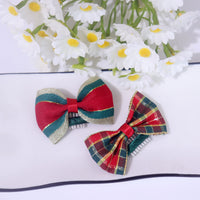 Christmas Series 3D Bow Pet Hair Clips for Yorkies and Small Dogs