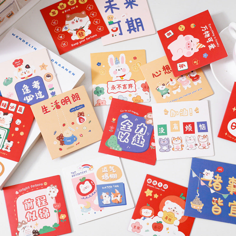 Cute Cartoon Kids' Day Greeting Cards with Envelopes for Birthday, Thank You, and Encouragement Messages