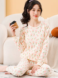 Kids' Thermal Underwear Set, Pure Cotton Pajamas for Boys and Girls, Autumn/Winter Base Layer
