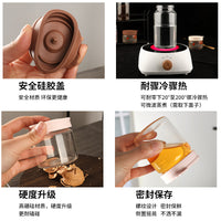 Borosilicate Glass Stew Pot with Silicone Lid for Bird's Nest and Baby Food, Water-Insulated