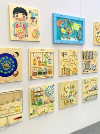 Preschool Wall-Mounted Educational Activity Board for Kids and Seniors