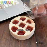 Portable Ice Cube Maker Bottle with Press-Type Ice Release for Coffee & Travel