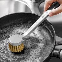 AISEN Long Handle Brass Wire or Sisal Pot Cleaning Brush for Kitchen Cookware