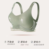 Jelly Support Seamless Wireless Bra for Large Busts, Thin Gathered Anti-Sagging Sports Underwear