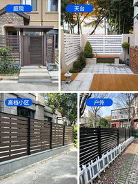 Aluminum Alloy Wood-Plastic Composite Fence for Villas, Courtyards, and Outdoor Terraces