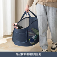 Pop-Up Storage Basket for Camping, Picnics, and Sports Gear - Foldable with Zipper