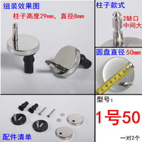 Toilet Seat Hinge Replacement Kit with Stainless Steel Screws and Fittings