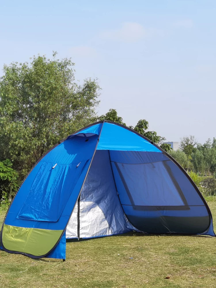 Automatic Pop-Up Beach Tent Sun Shelter with UV Protection for 4 People