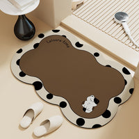 Dachshund Diatomaceous Earth Bath Mat, Non-Slip Absorbent Bathroom Floor Mat for Home Entrance