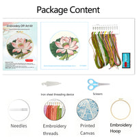Elegant Lotus Embroidery Kit for Beginners - DIY Decorative Art