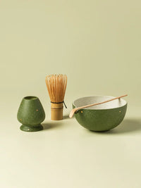 Japanese Style Matcha Bowl and Whisk Set for Traditional Tea Ceremony