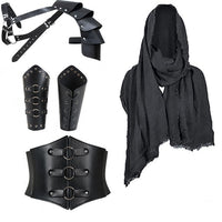 Medieval Renaissance Knight Hooded Cloak Cosplay Costume Set