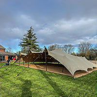 Outdoor Stretch Tent Large Tensile Membrane Canopy Sunshade Rainproof Camping Leisure Tent Easy Setup Family Version
