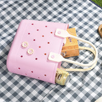 Portable Storage Basket with Handle for Home Outdoor Use, Draining Organizer for Vegetables, Toiletries, and Sundries