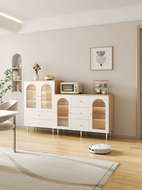 French Cream Style Sideboard Buffet Cabinet for Living Room Dining Room Kitchen Storage