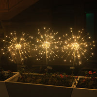 Solar-Powered LED Firework String Lights for Outdoor Garden Decoration