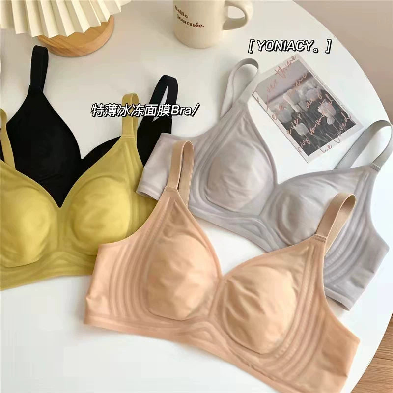 Jelly Mask Bra Ultra-Thin Seamless Anti-Sagging Push-Up Bra for Women